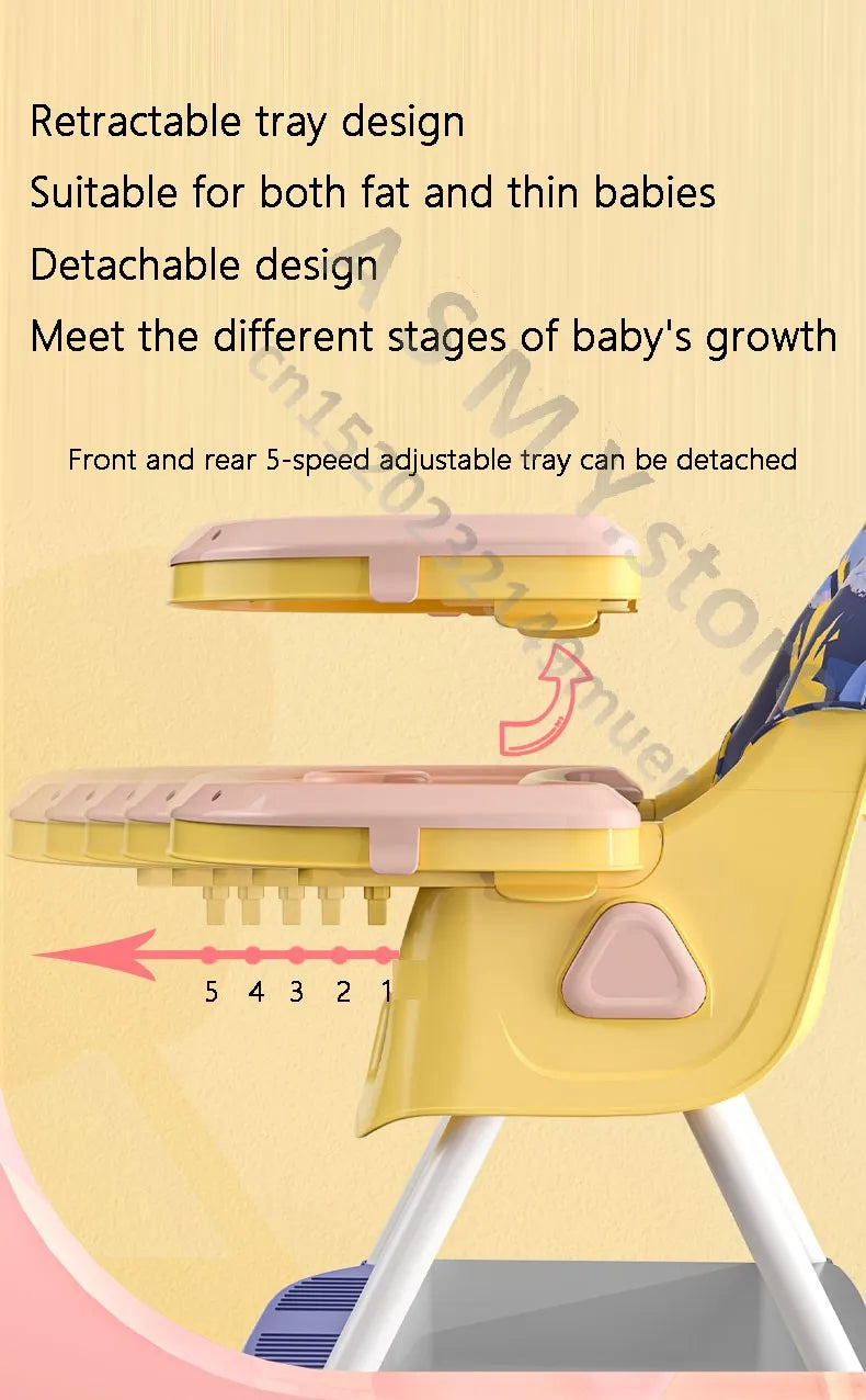 Chaise haute bébé installée dans un intérieur familial