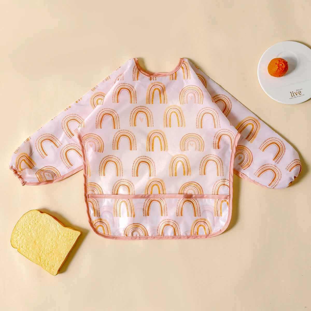 Bavoir bébé imperméable à manches longues