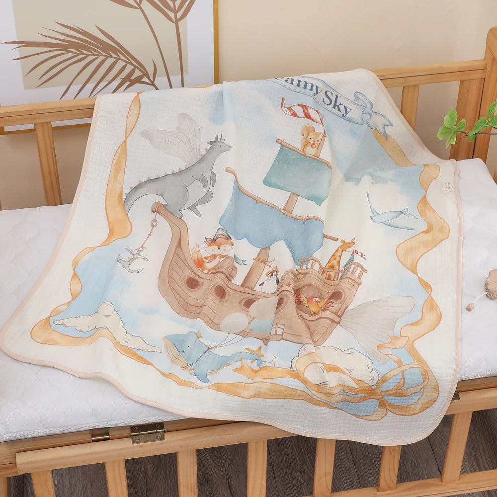 Serviette bébé en gaze de coton douce et absorbante