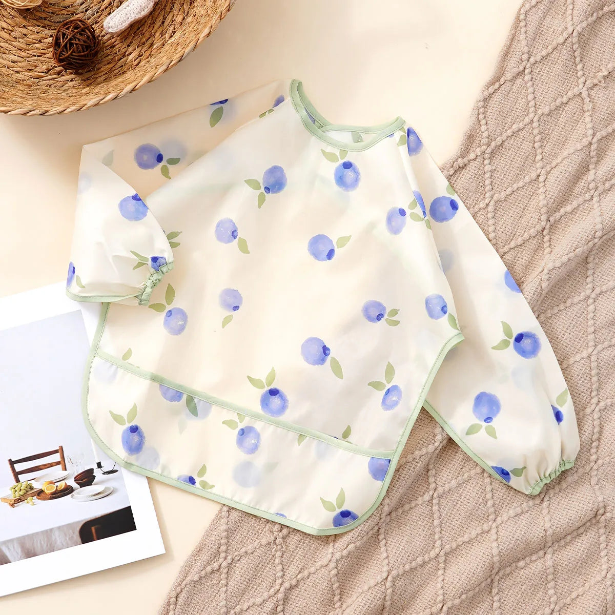 Bavoir bébé imperméable à manches longues