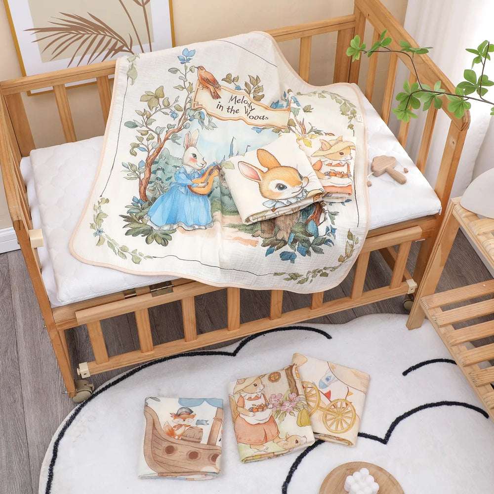 Serviette bébé en gaze de coton douce et absorbante
