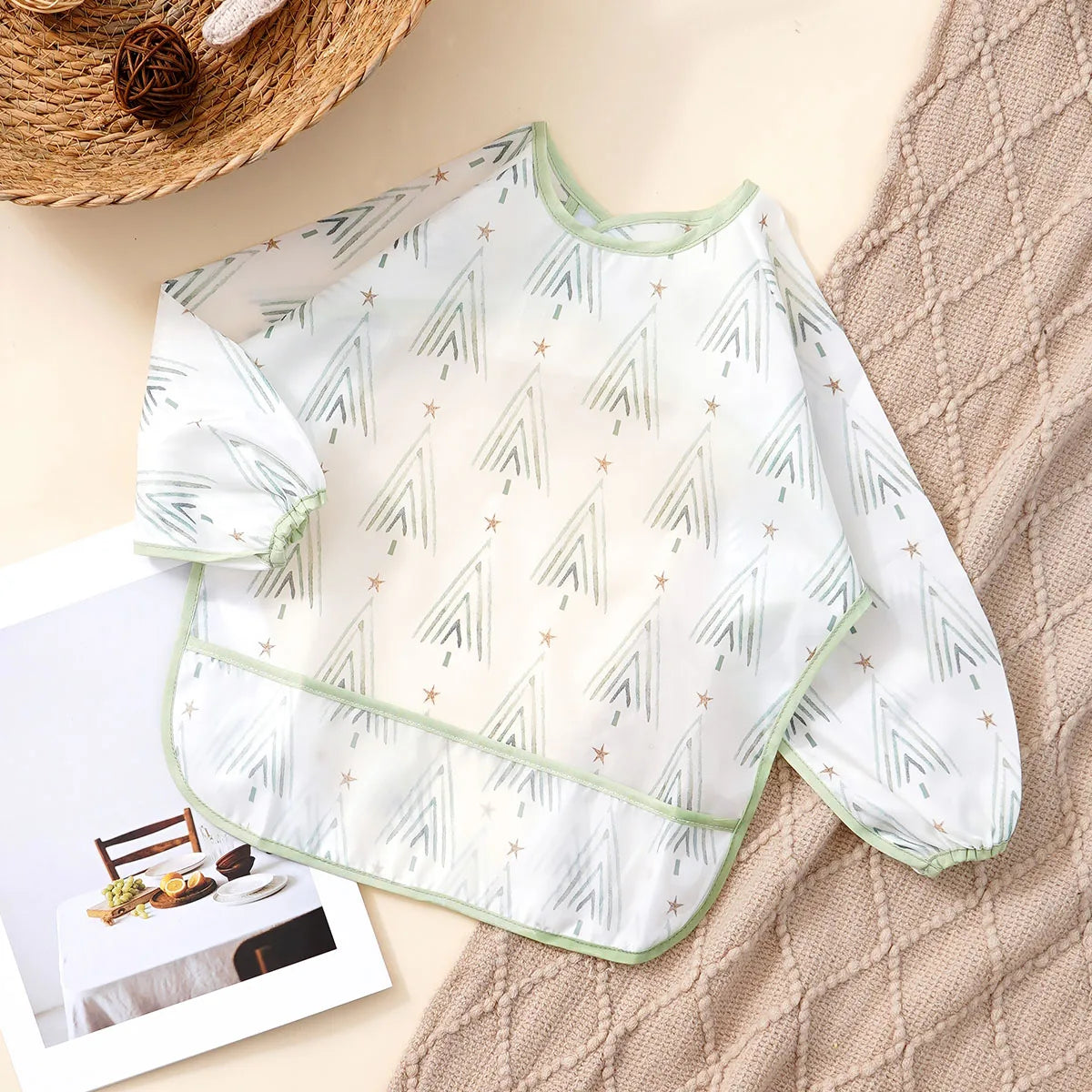 Bavoir bébé imperméable à manches longues