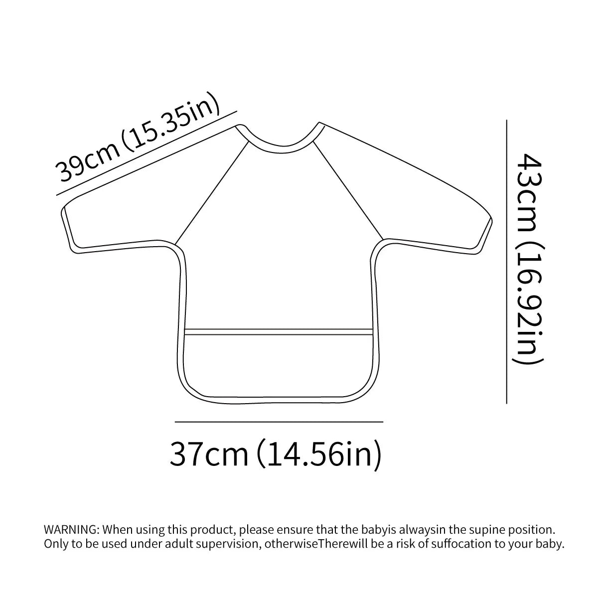 Bavoir bébé imperméable à manches longues