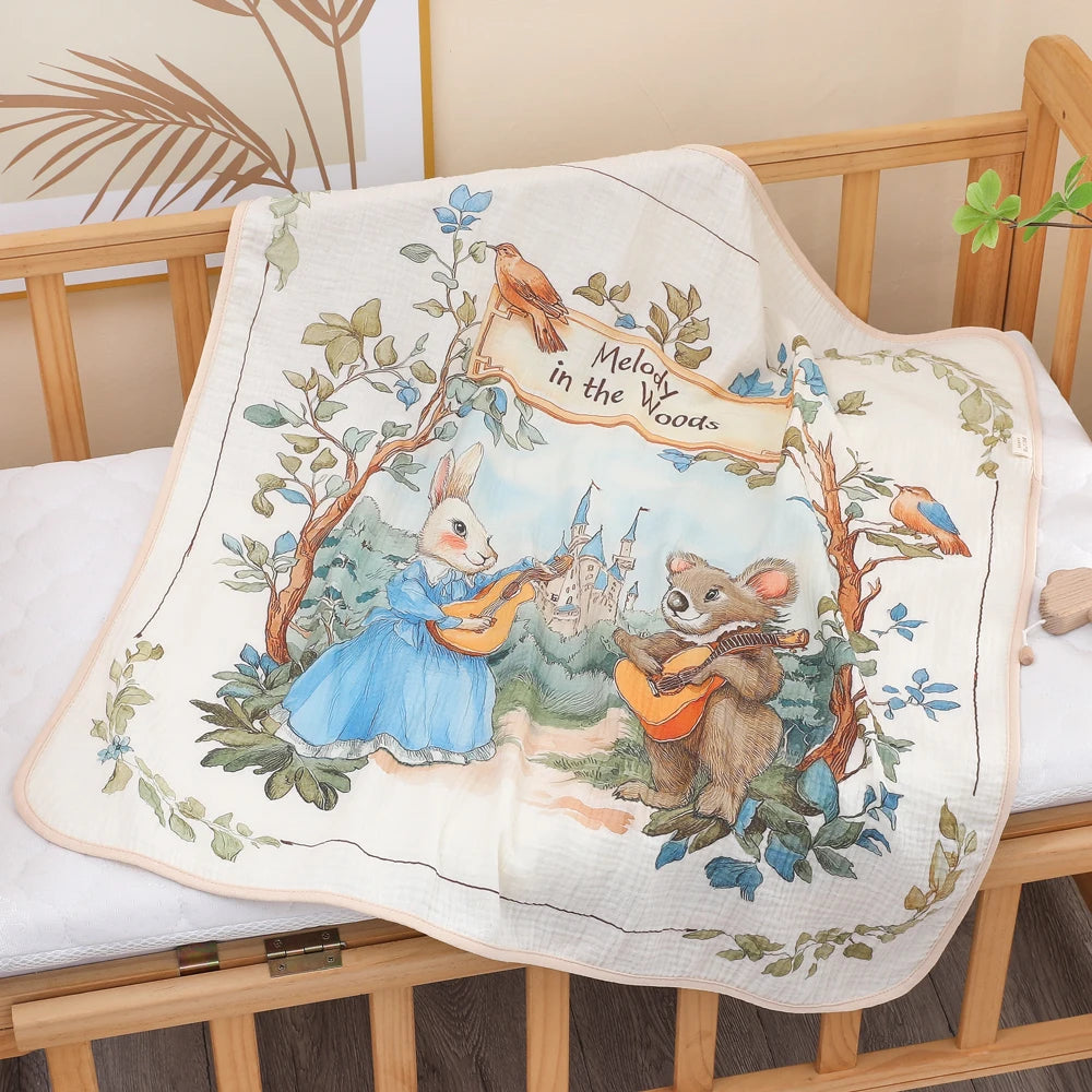 Serviette bébé en gaze de coton douce et absorbante