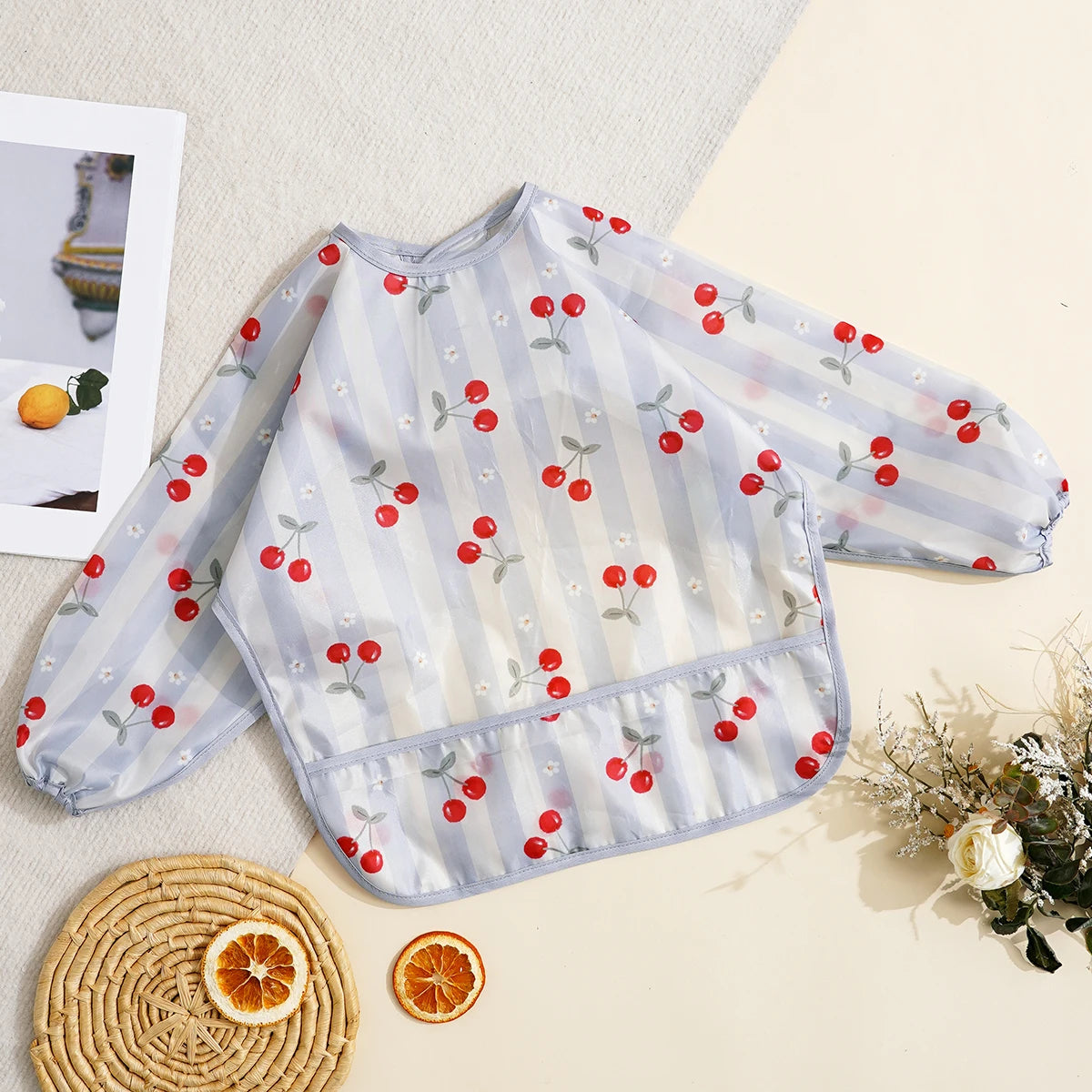 Bavoir bébé imperméable à manches longues