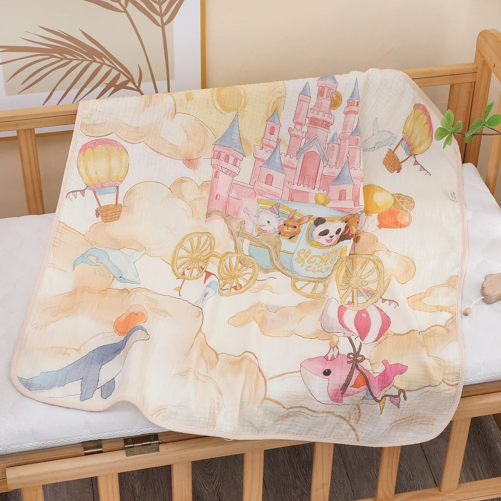 Serviette bébé en gaze de coton douce et absorbante