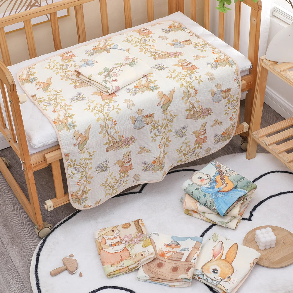 Serviette bébé en gaze de coton douce et absorbante