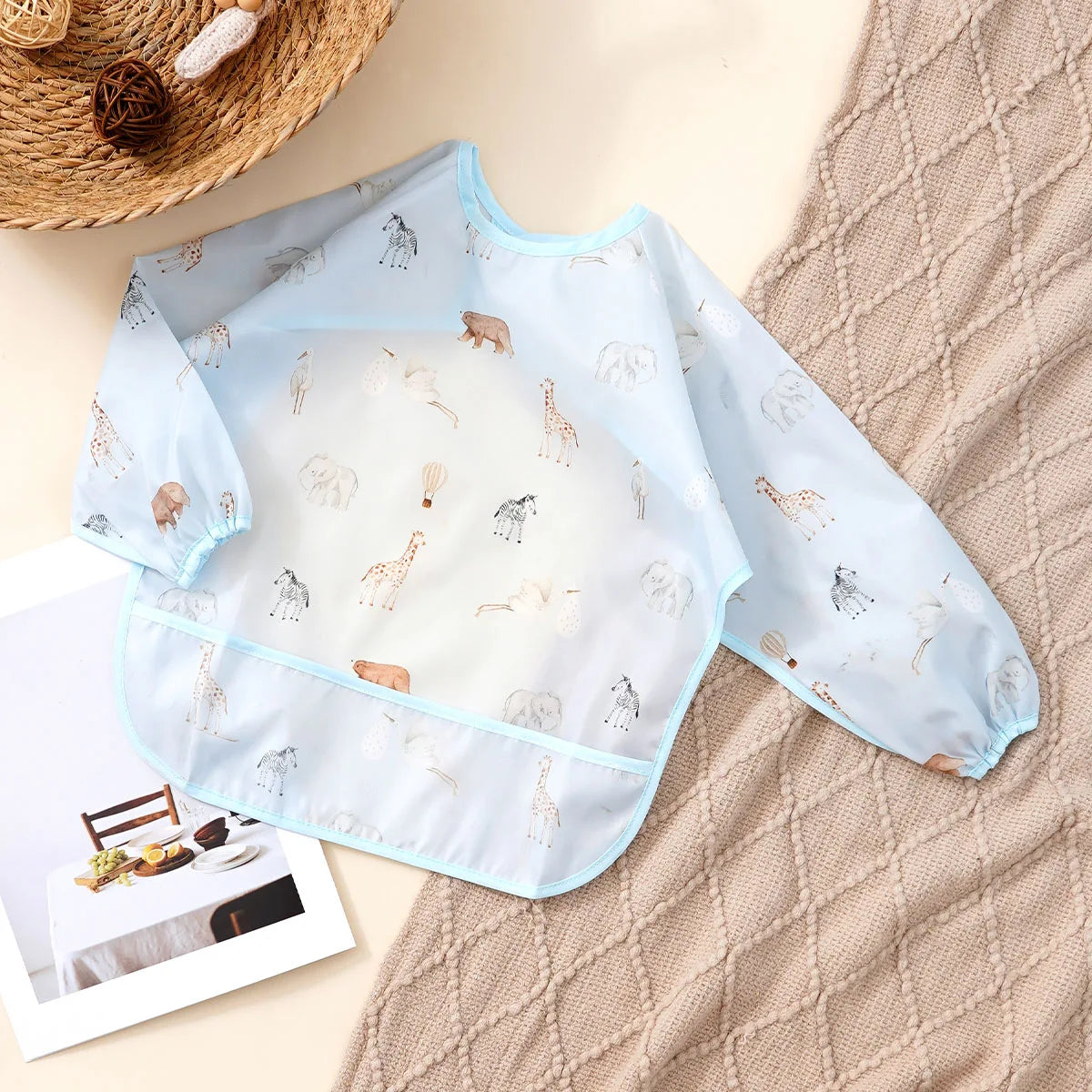 Bavoir bébé imperméable à manches longues