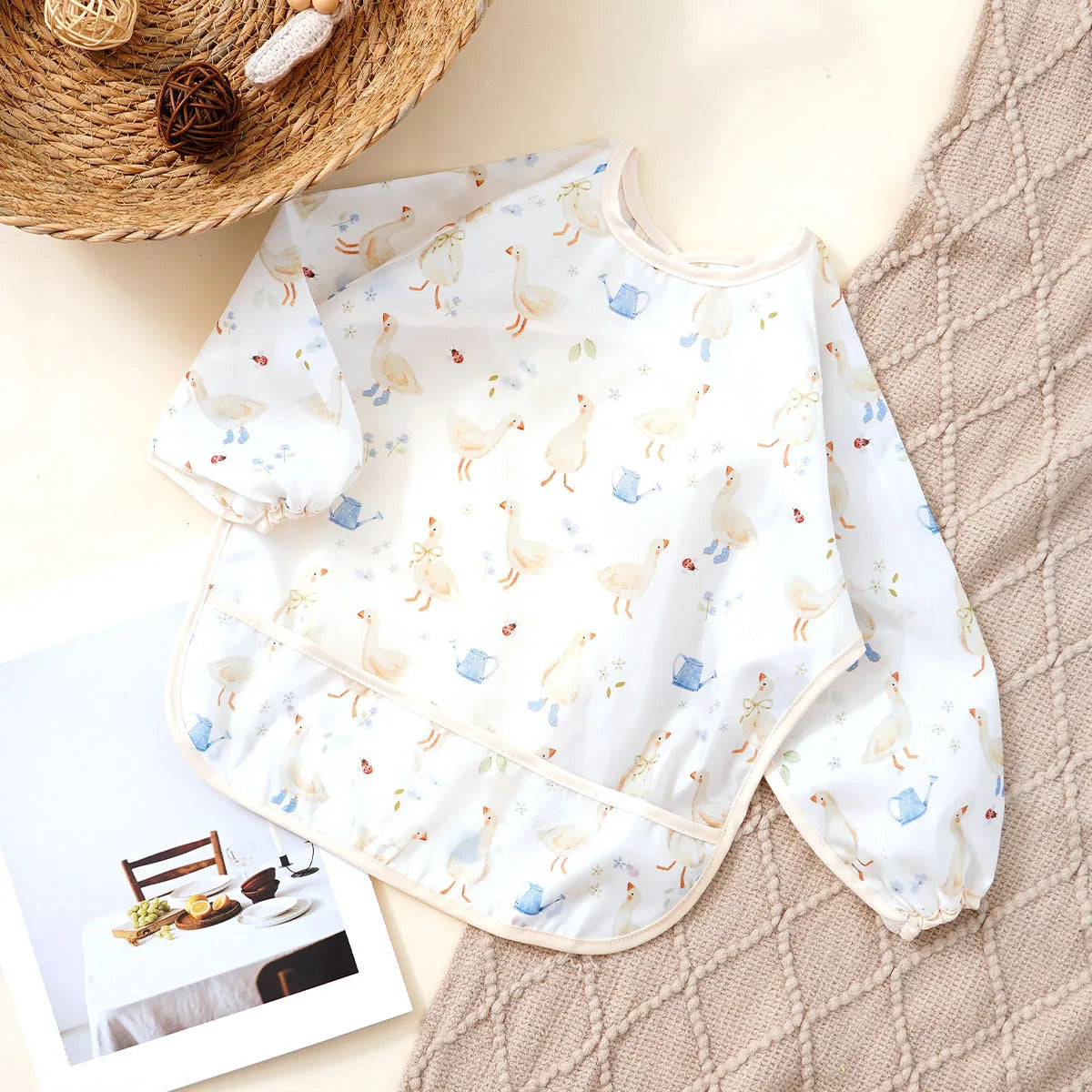 Bavoir bébé imperméable à manches longues