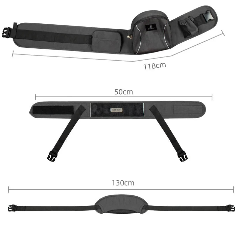 Dimensions des ceintures et sangles indiquées par le fournisseur