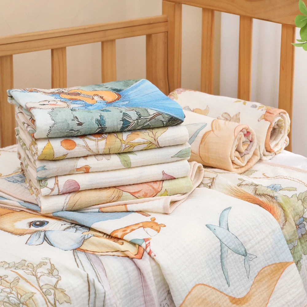 Serviette bébé en gaze de coton douce et absorbante
