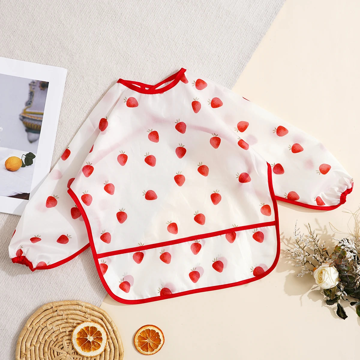 Bavoir bébé imperméable à manches longues