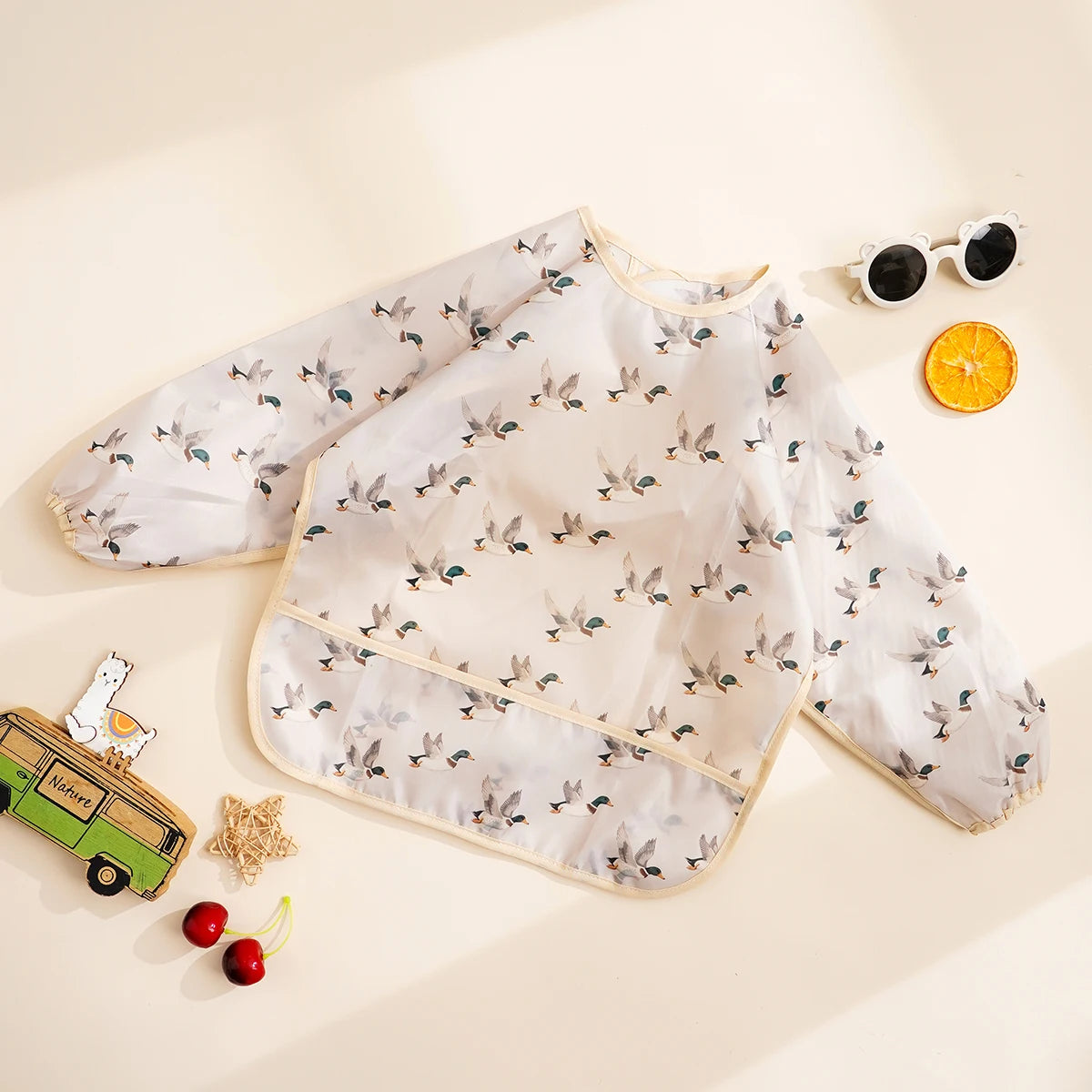 Bavoir bébé imperméable à manches longues