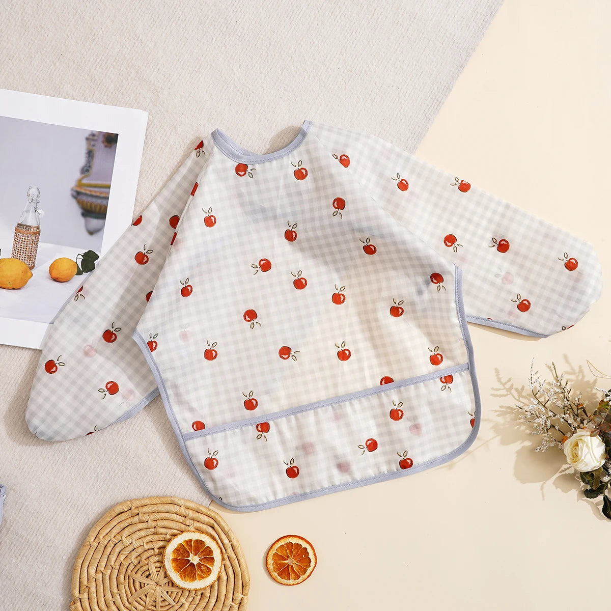 Bavoir bébé imperméable à manches longues