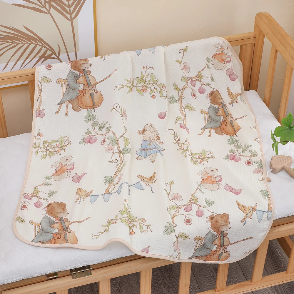 Serviette bébé en gaze de coton douce et absorbante