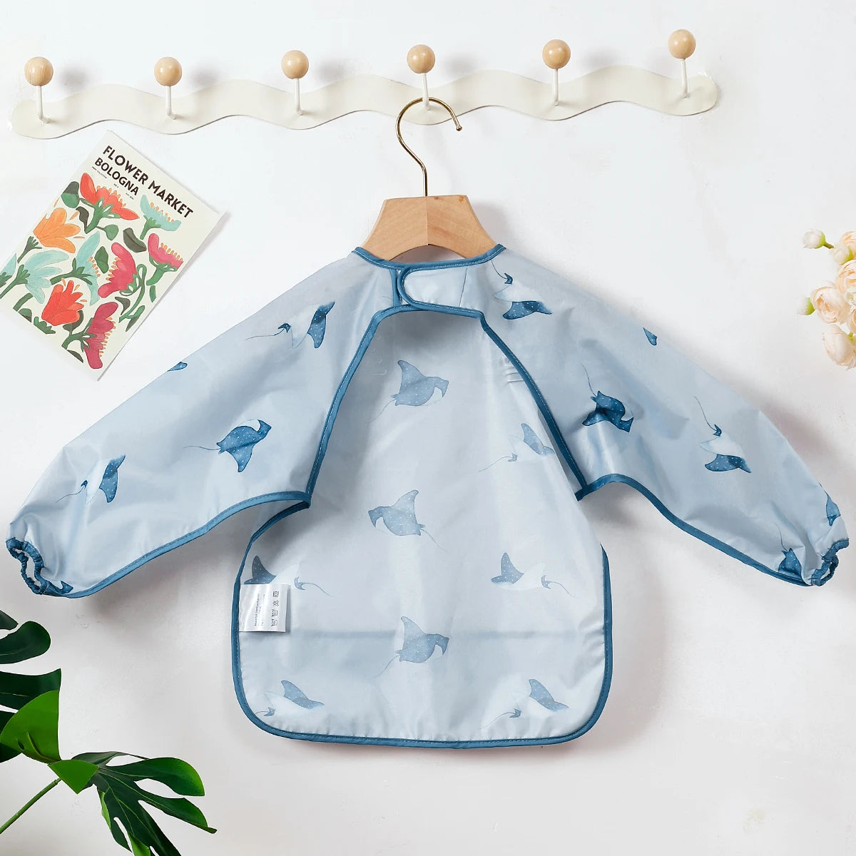 Bavoir bébé imperméable à manches longues