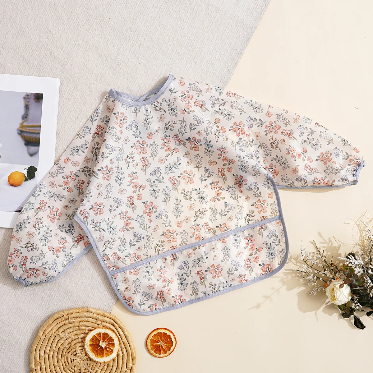 Bavoir bébé imperméable à manches longues