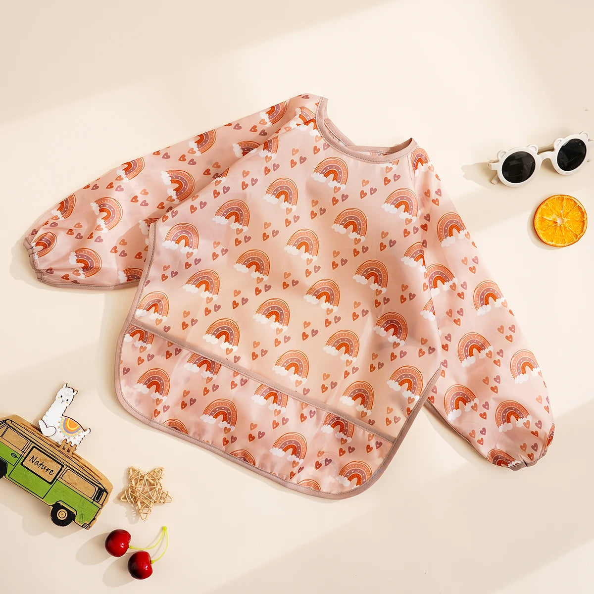 Bavoir bébé imperméable à manches longues