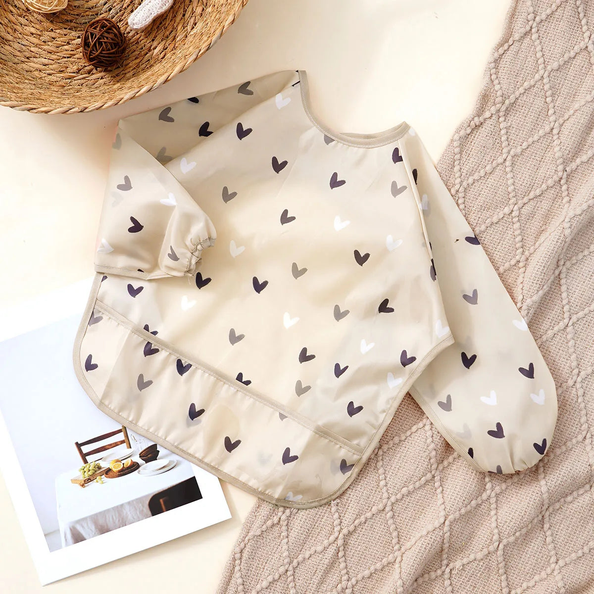 Bavoir bébé imperméable à manches longues