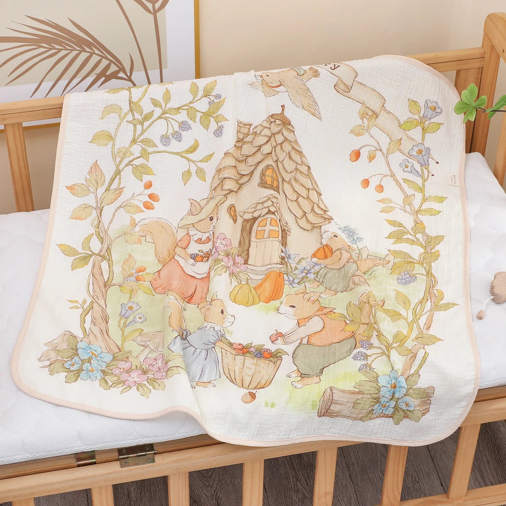 Serviette bébé en gaze de coton douce et absorbante