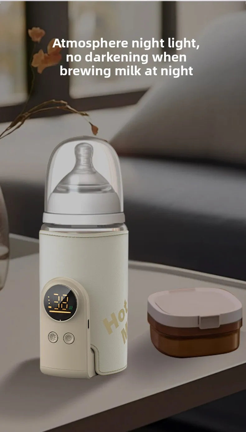 Chauffe-biberon nomade beige pour les déplacements