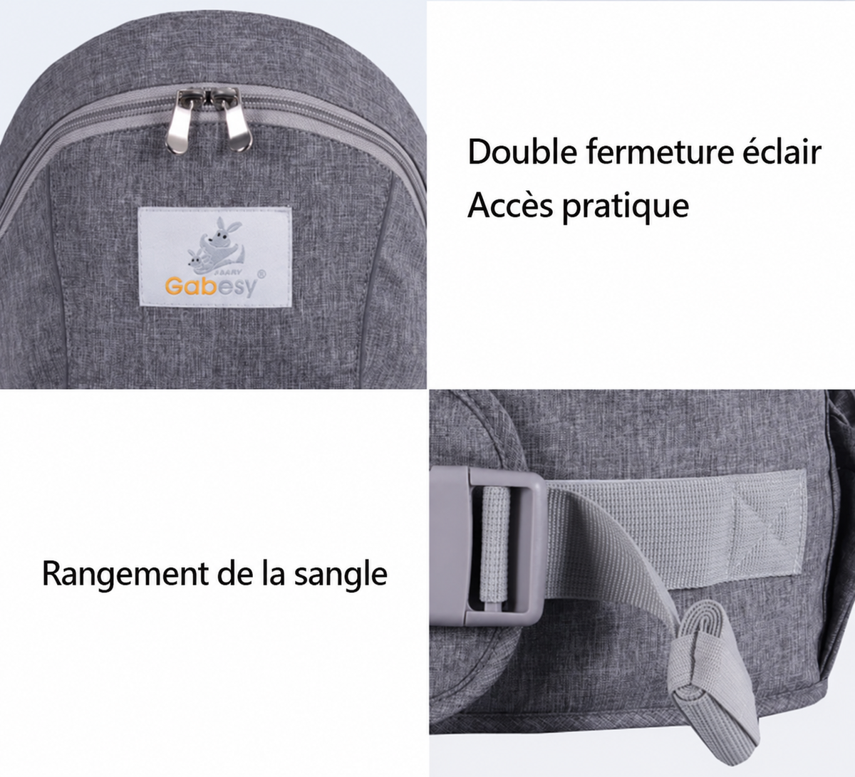 Siège de portage bébé avec sangle d’épaule