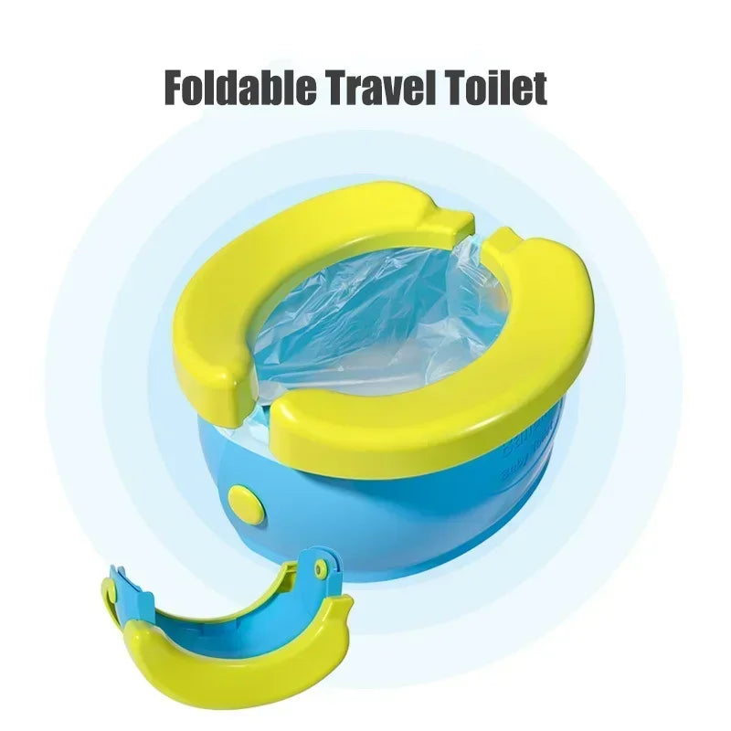Pot bébé portable ouvert vu de trois-quarts