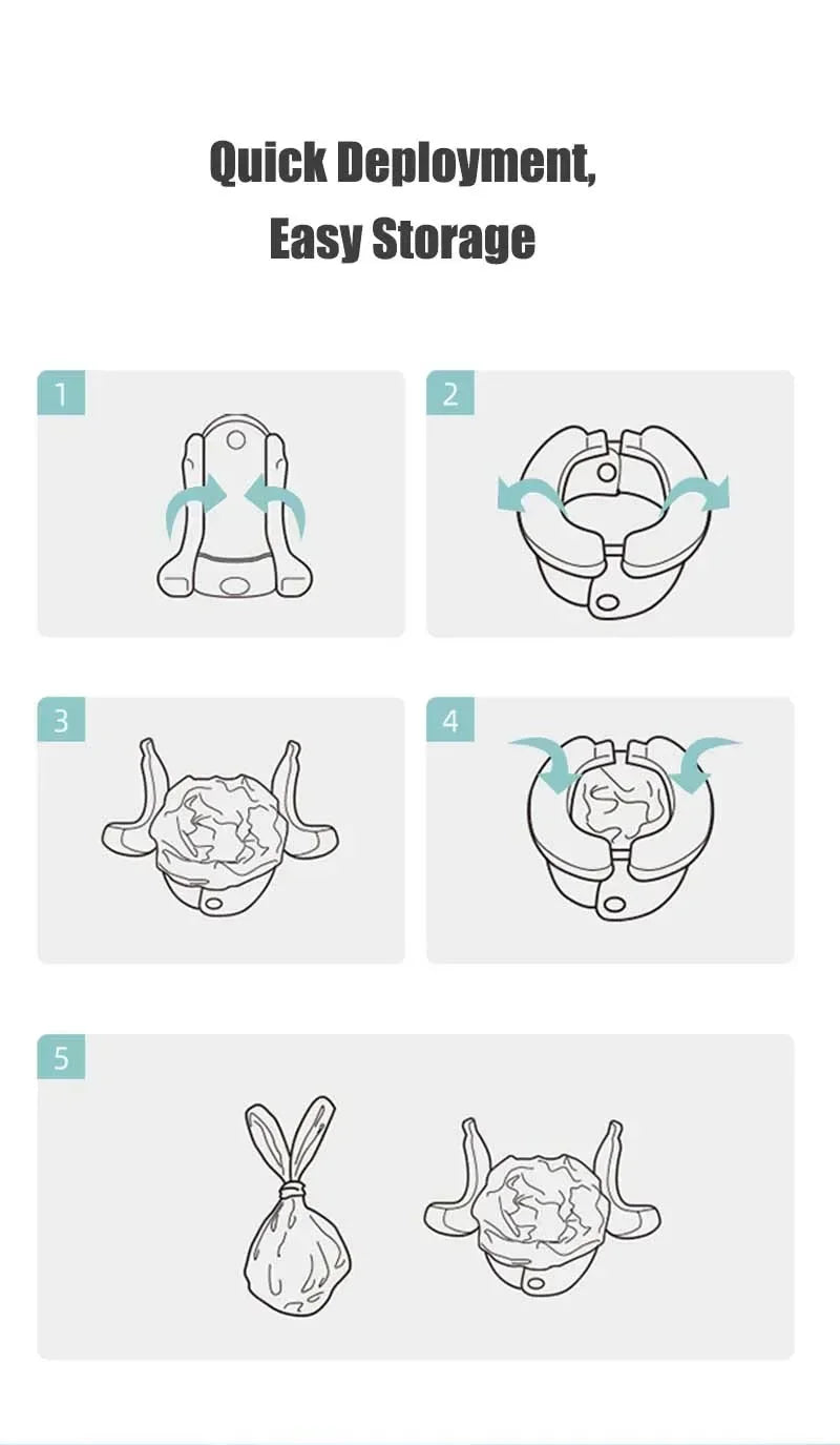 Vue rapprochée du siège du pot bébé portable