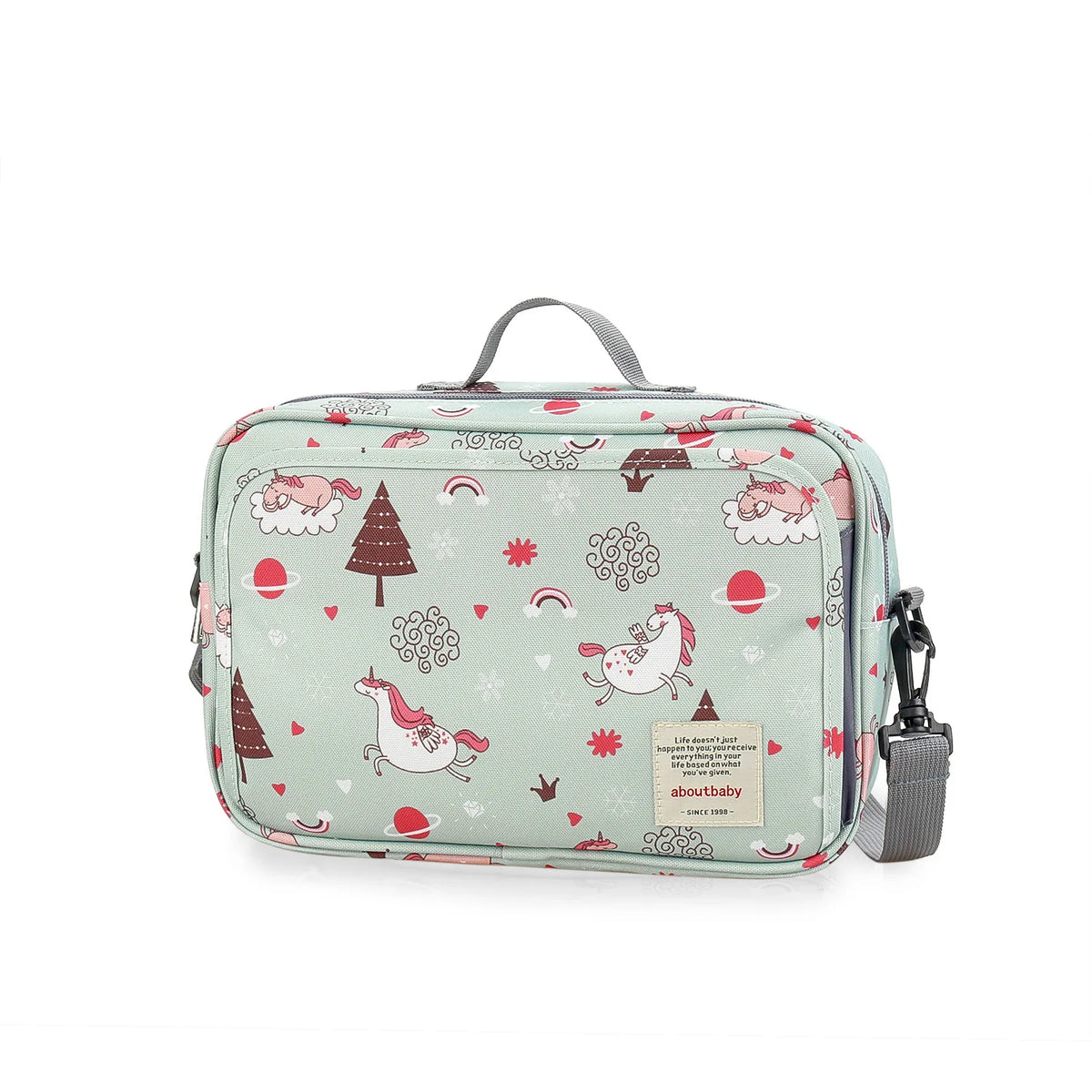 Sac à langer multifonctionnel à motif imprimé, vue de face